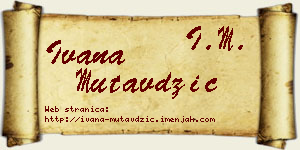 Ivana Mutavdžić vizit kartica